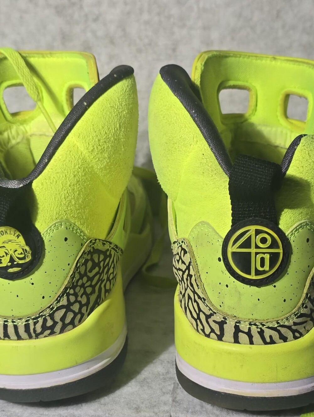 Rare 2013 Air Jordan Spizike BHM Black History Month sneakers in the bold Volt/B